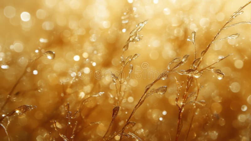 Goldene Düfte schmücken zarte Herbstgraskernen lizenzfreie abbildung