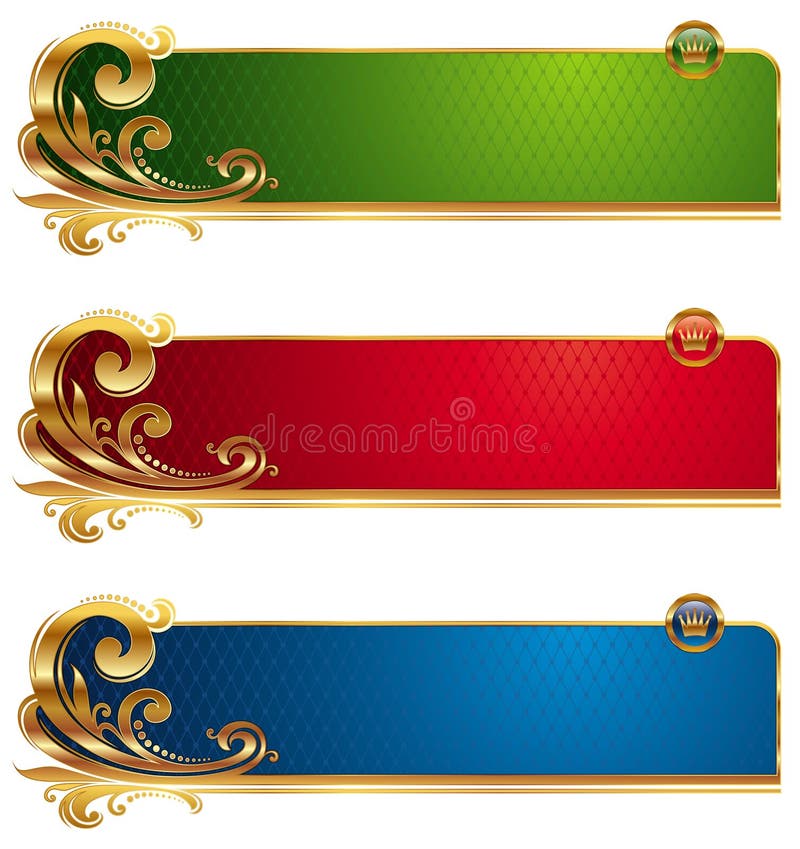 Goldene Luxuxfahnen lizenzfreie abbildung Goldene Luxuxfahnen lizenzfreie abbildung