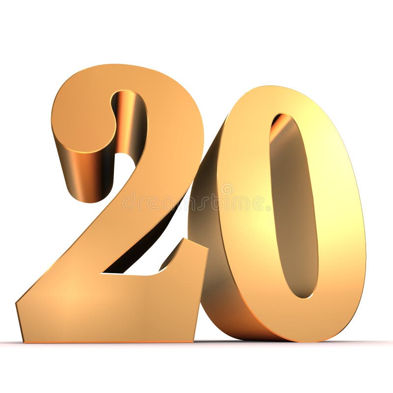 Goldene Nr. - 20 vektor abbildung