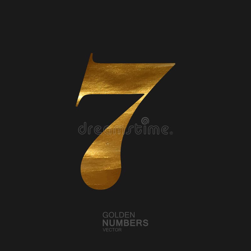 Goldene Nr. 7 stock abbildung