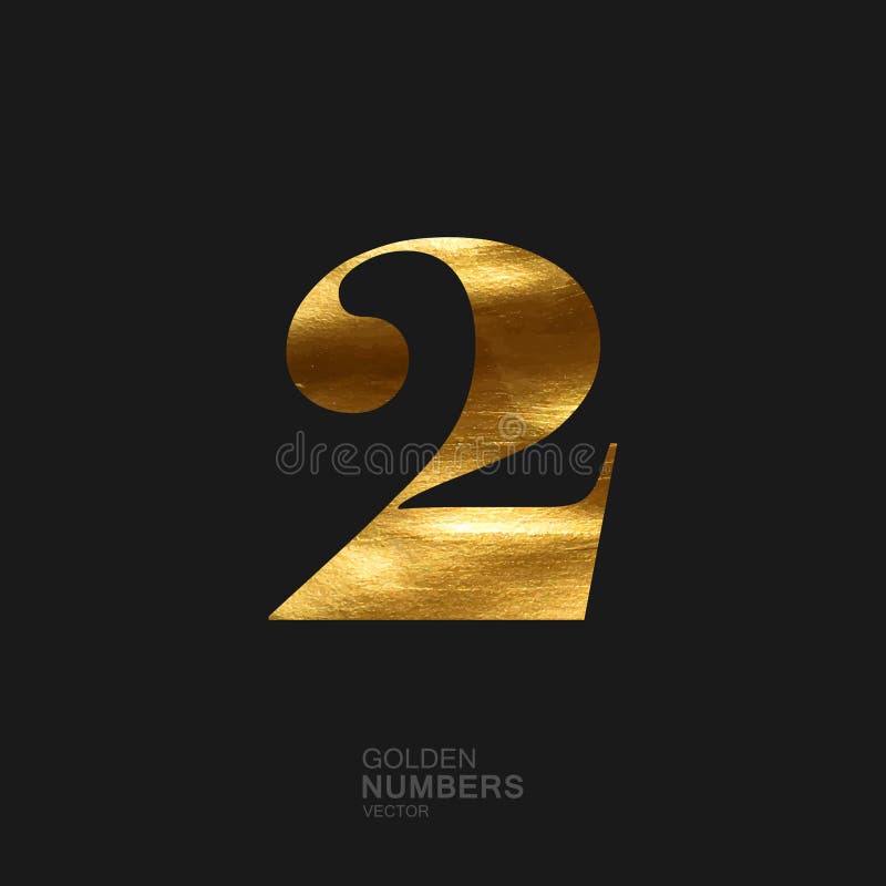 Goldene Nr. 2 vektor abbildung