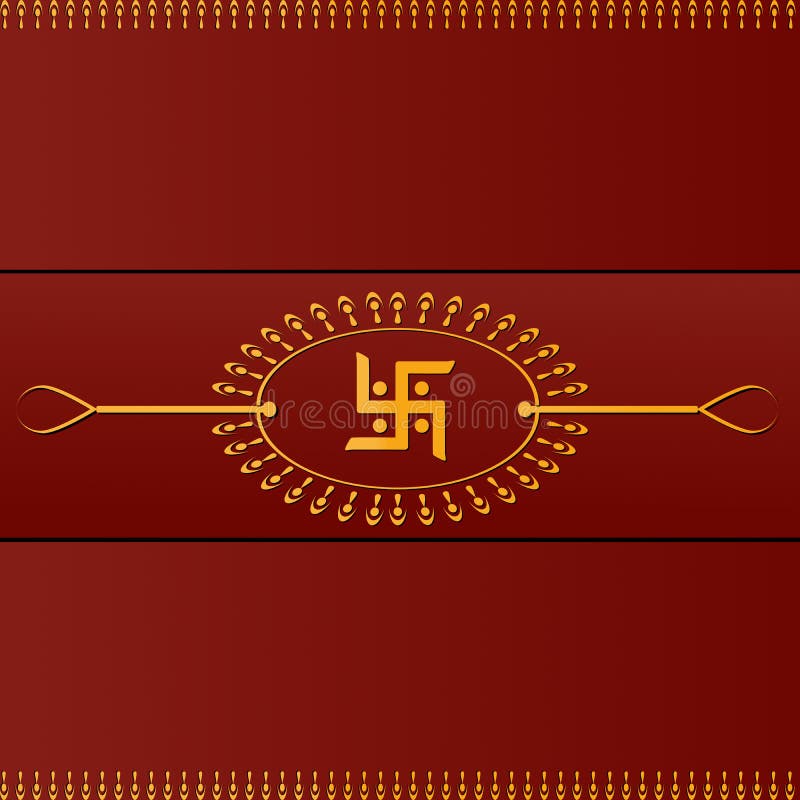 Goldene Swastik abstrakte Mandalmuster lizenzfreie abbildung