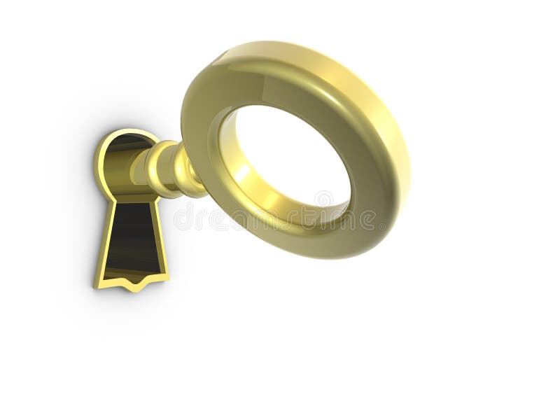 Goldene Taste stock abbildung