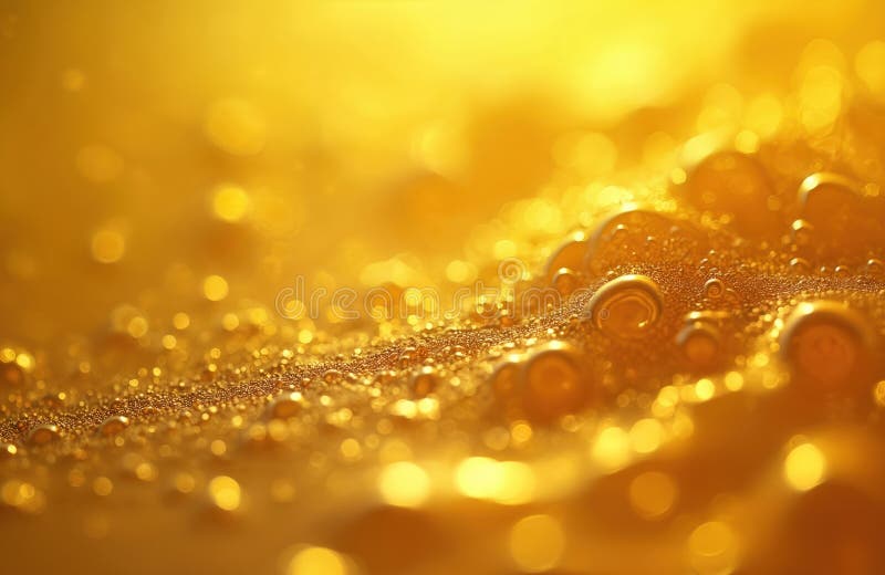 Goldene Ölblasen: Textur. Abstraktes Bannerdesign. Einzigartiges, schönes kreatives Konzept. Moderner Grafikstil. Gold vektor abbildung