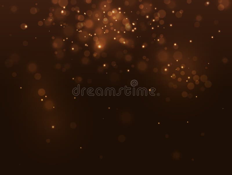 Goldener abstrakter Luxus-bokeh Hintergrund Lichteffektgoldfunken Weihnachtsunschärfe Funkelnde fallende Konfettis des Vektorgelb vektor abbildung