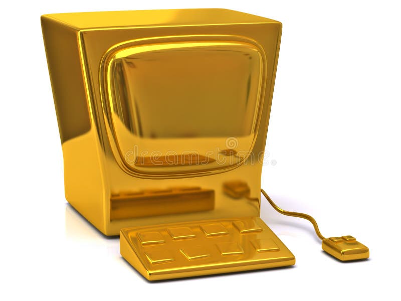 Компьютер gold. Золотой компьютер. Золото в компьютере. Компьютер из золота. Золотой компьютер без фона.