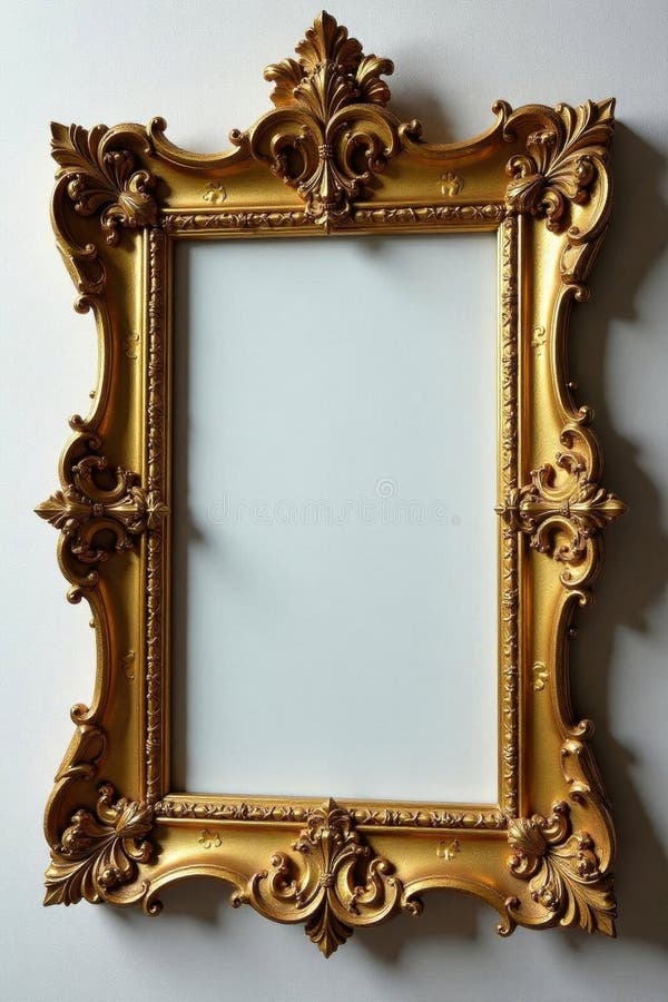 Goldener Dachrahmen aus Großgold opulentem Design Goldrahmen vektor abbildung