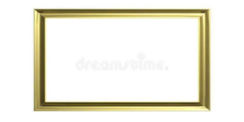 Goldenes Feld auf weißem Hintergrund Abbildung 3D vektor abbildung