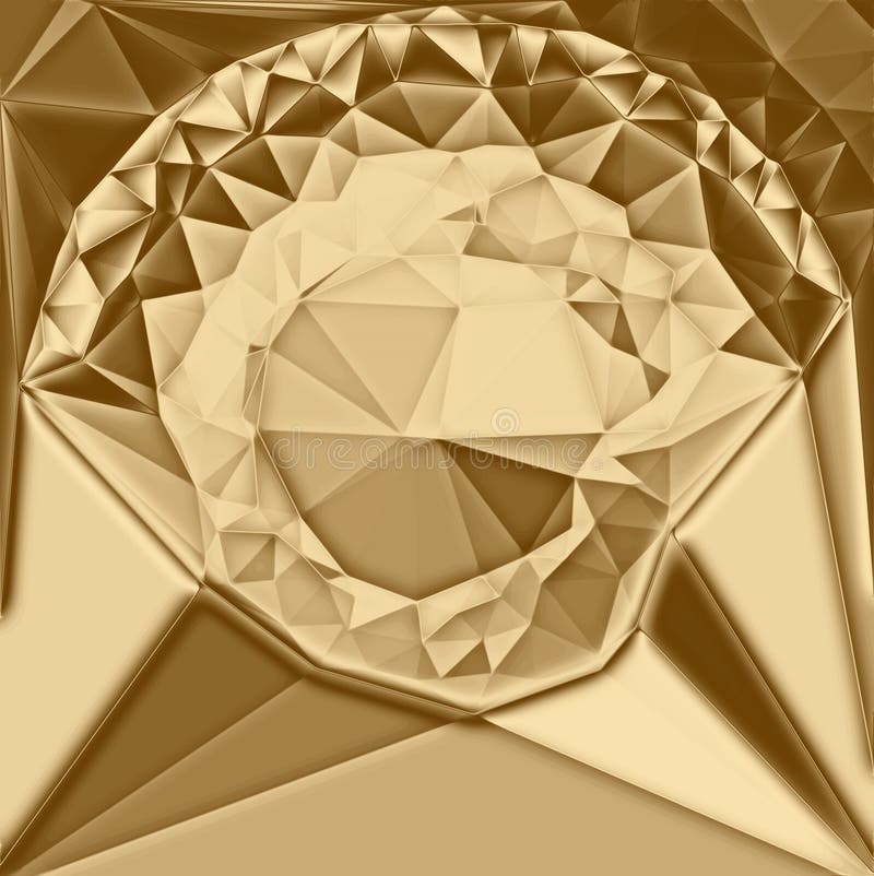 Goldenes polygonales des Golddreieck-Mosaiks, Musterorigami stock abbildung Goldenes polygonales des Golddreieck-Mosaiks, Musterorigami stock abbildung