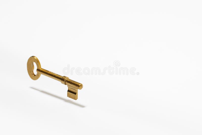 Goldenes Schlüsselschwimmen in die Luft lizenzfreie stockbilder Goldenes Schlüsselschwimmen in die Luft lizenzfreie stockbilder