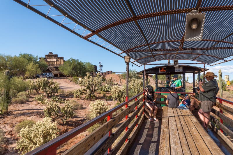 Goldfield Ghost Town Train Ride zdjęcia stock