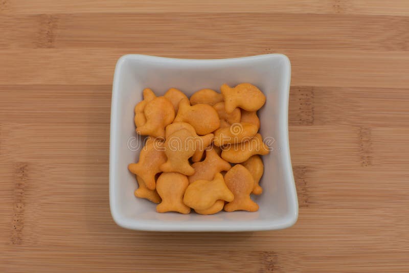 Goldfish crackers in bowl stock photo. Image of orange 70626166