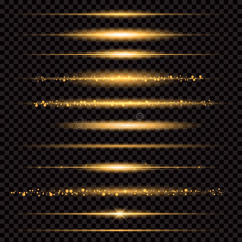 Goldfunkelndes Sternstaubhinterfunkelnde Partikel auf transparentem Hintergrund Raumkometenendstück Vektorzaubermode