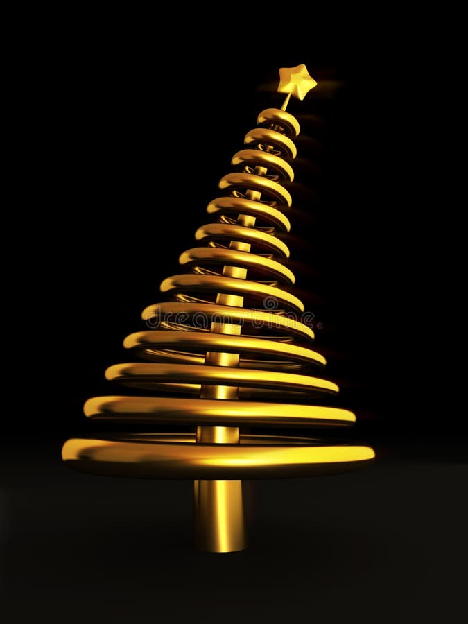Goldring-Weihnachtsbaum stock abbildung Goldring-Weihnachtsbaum stock abbildung