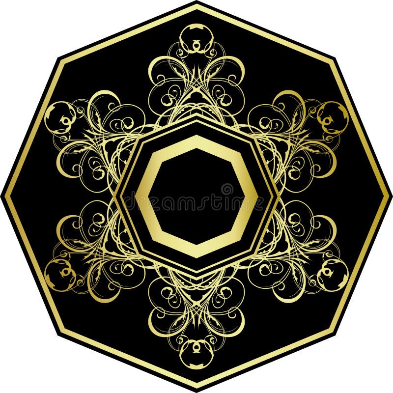 Goldverzierung vektor abbildung