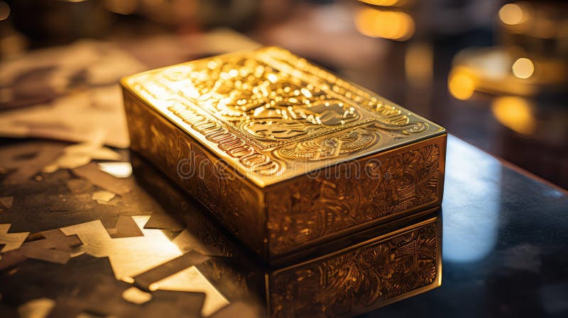 Goldziegel stock abbildung