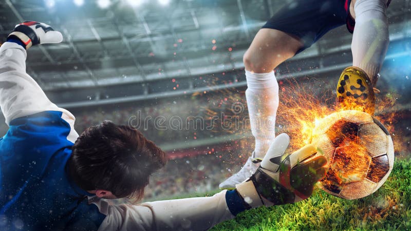 Jogador De Futebol Pronto Para Chutar O Futebol Durante O Jogo. Aposta  Online Imagem de Stock - Imagem de futebol, playground: 268885117