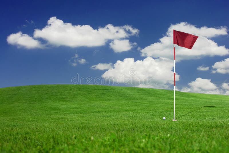 Golf - detail ball with hole on green. Day game drive stock images, royalty-free photos and pictures