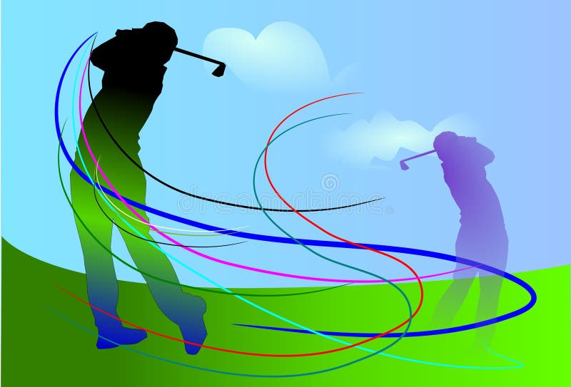 Golf Swing Action Art Brush Stroke Stock Illustration Illustration of swing, graphic 133437434