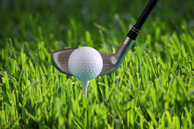 Someone Golfing Behnd a Sandpit of a Golf Course Stock Image Image of