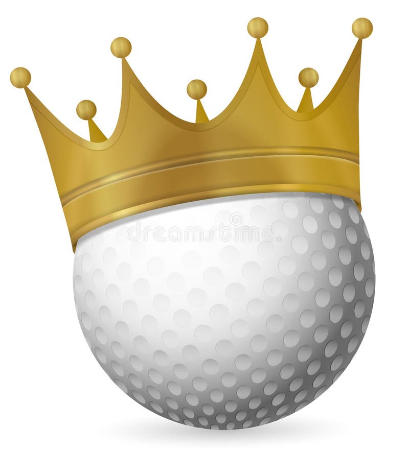 Golf ball with crown stock vector. Illustration of vector 68147661