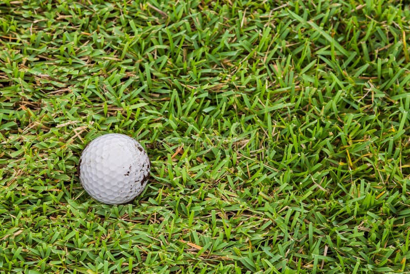 Golf ball on fairway stock photo. Image of black, exercise 33135144