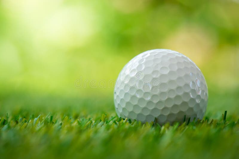 Golf ball on fairway stock photo. Image of field, active 93254000