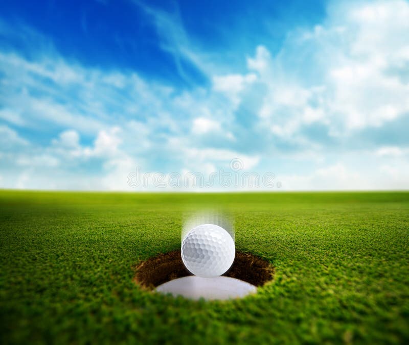 Golf Ball Falling Into Hole Stock Photo Image of player, golf 31578818