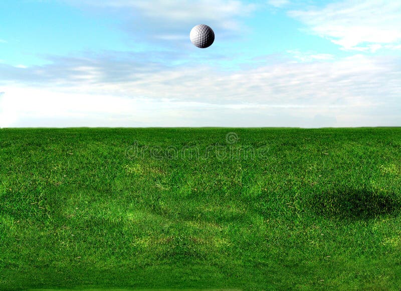 Golf ball flying