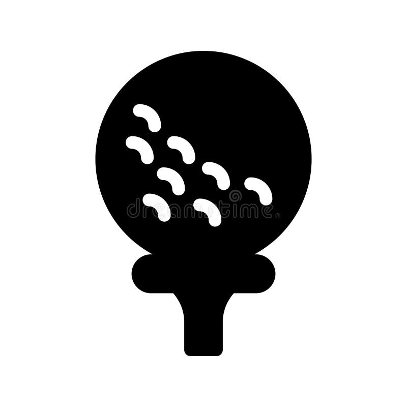 Golf ball glyph vector icon stock illustration