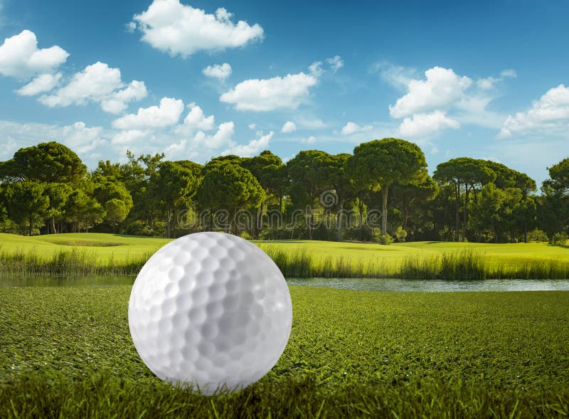 Golf Ball and the Golf Course Stock Photo Image of ball, summer 99120832
