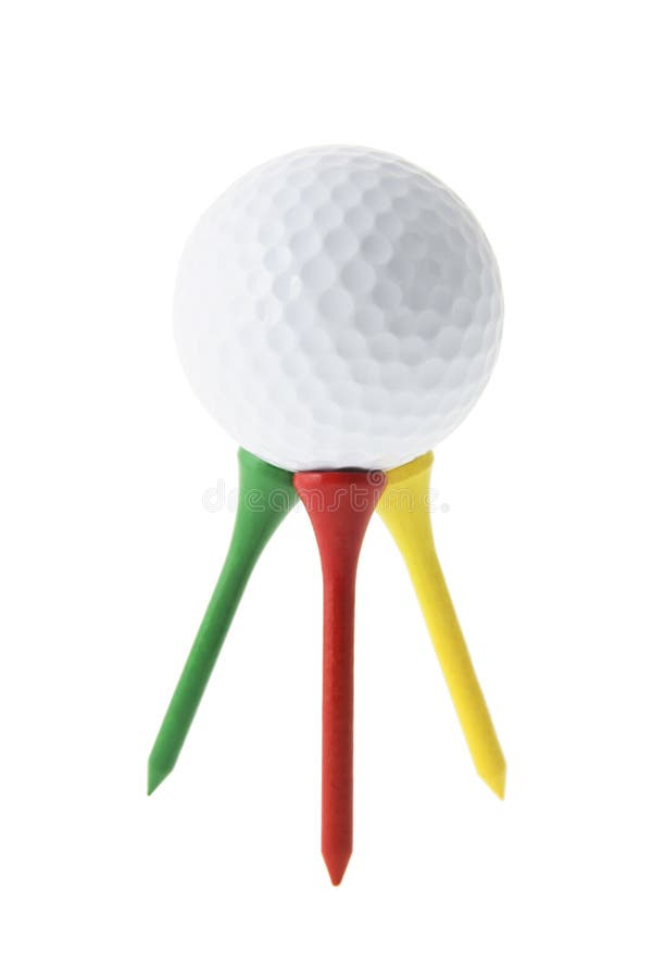 Golf Ball on Golf Tees stock photo. Image of accessory 58476910