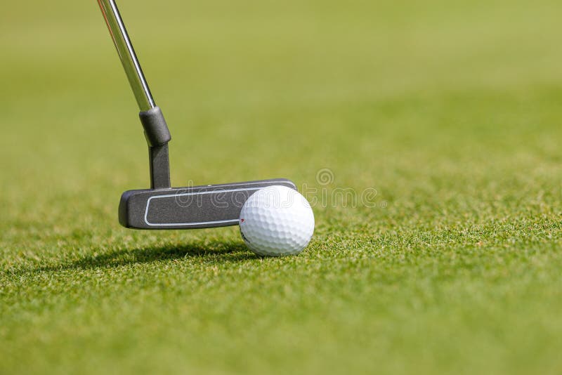 Golf ball in golfer`s hand stock image. Image of glove 202467769