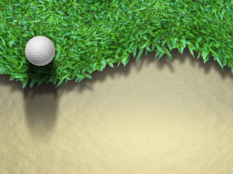 Golf ball on grass