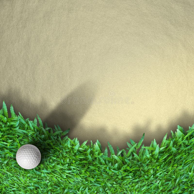 Golf ball on grass