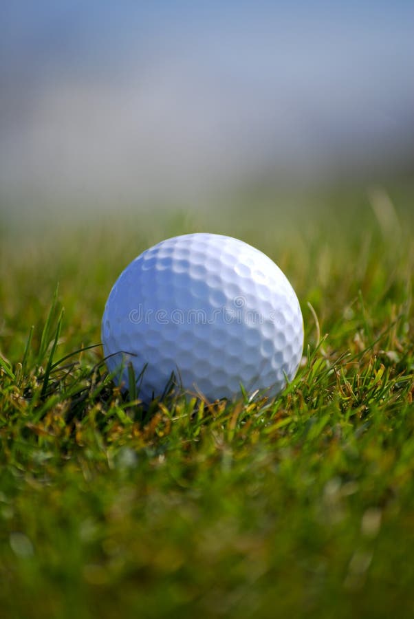 Golf ball in grass