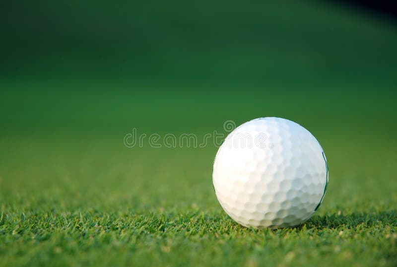 Golf ball on the green stock image. Image of skill, leisure 2449923