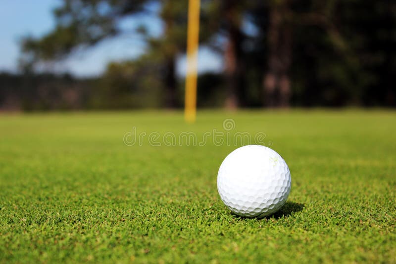 Golf Club and Golf Ball on Tee. Stock Photo Image of outdoors, golf