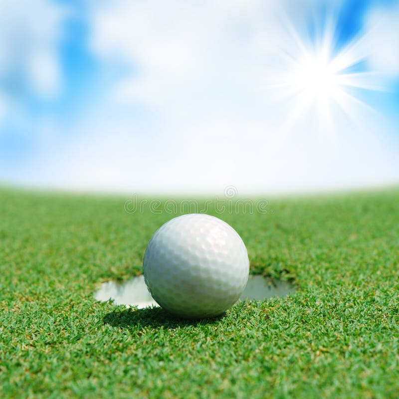 Golf ball on green stock image. Image of pattern, leisure 26524249