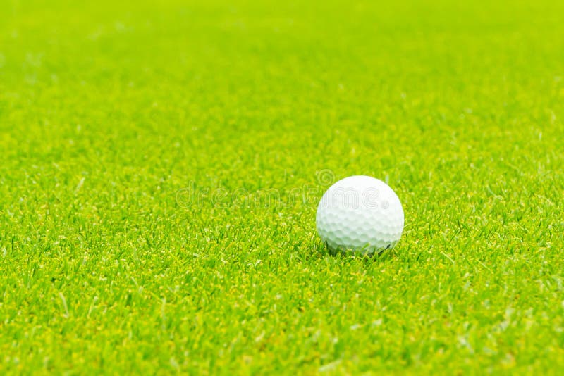 Golf Ball on the Green Close Up. Stock Image Image of clear, activity
