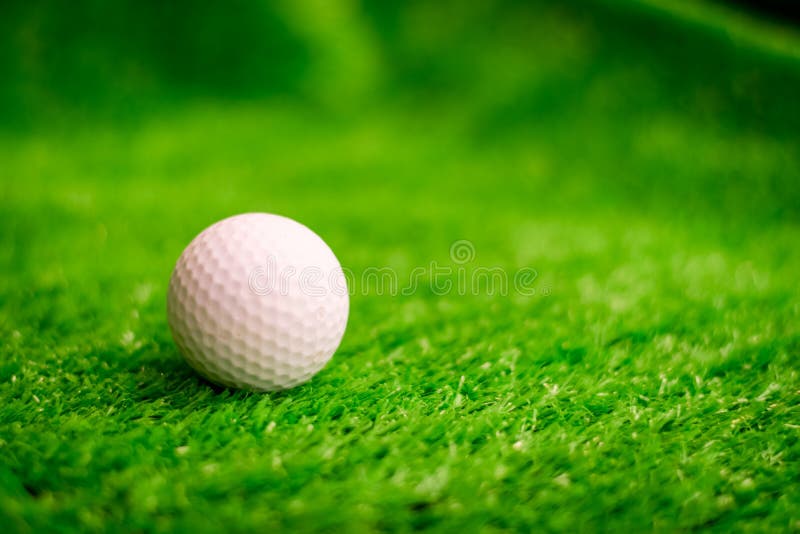 Golf ball on green grass stock image. Image of landscape 161413191