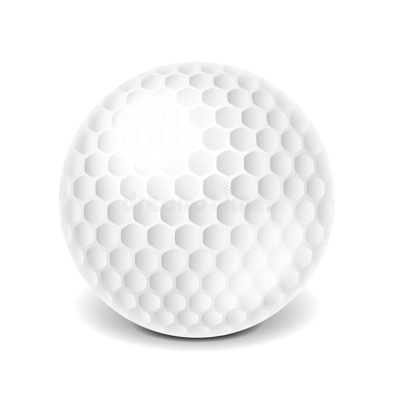 Golf Ball Isolated on White Vector Stock Vector - Illustration of ...