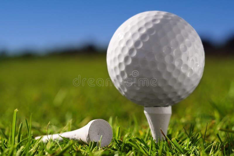 Golf ball on peg