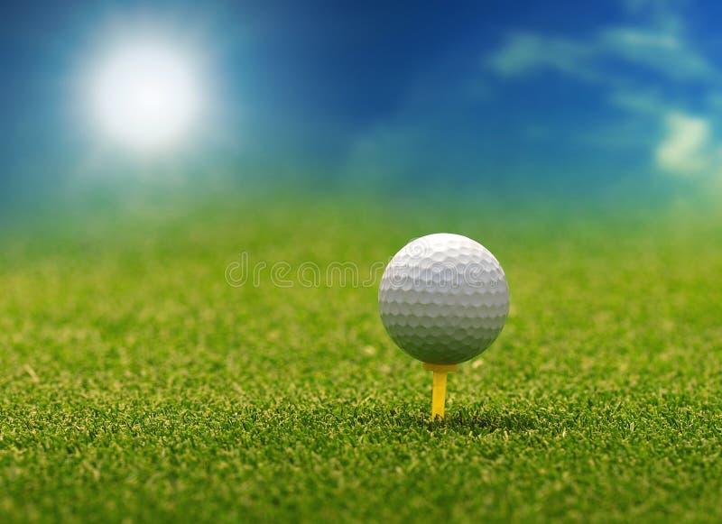 Golf ball on tee