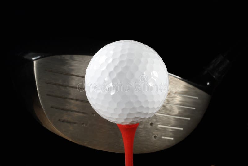 Golf Ball On Tee With Driver Stock Photo Image of hole, grass 11290450