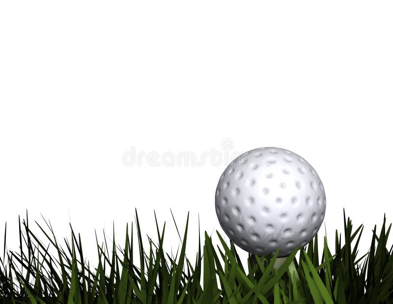 Golf Ball on Tee in Grass royalty free stock photography Golf Ball on Tee in Grass royalty free stock photography