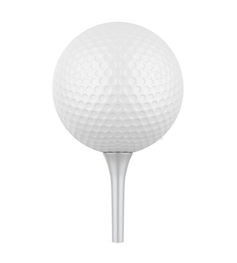 Golf Ball on Tee Isolated stock illustration. Illustration of sphere ...