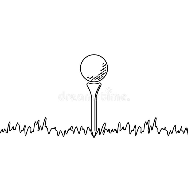 Golf Ball and Tee Vector stock vector. Illustration of icon 198359463
