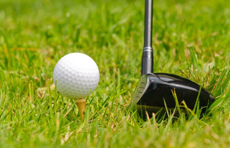 Golf ball on tee stock image. Image of golfing, practice 42313285
