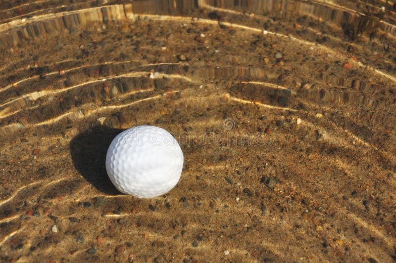 Golf Ball in a Water Hazard Stock Image Image of golfing, space 18306815